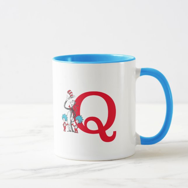 Dr Seuss Cat i Hat, Sak One Monogram Q Mugg (Höger)