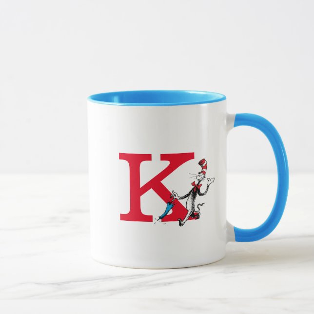 Dr. Seuss Cat in the Hat Paraply Promenad Monogram Mugg (Höger)