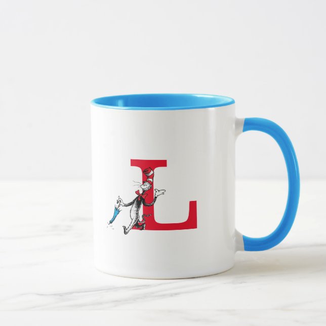 Dr. Seuss Cat in the Hat Paraply Promenad Monogram Mugg (Höger)