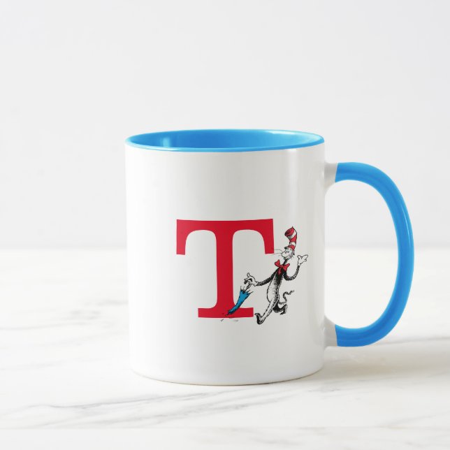 Dr. Seuss Cat in the Hat Paraply Promenad Monogram Mugg (Höger)