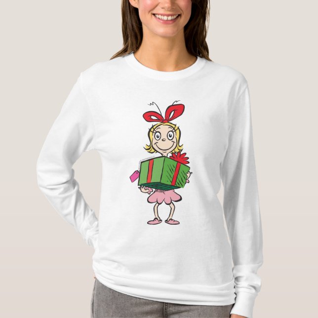 Dr Seuss | Cindy-Lou Vem - Holding Present T-shirt (Framsida)