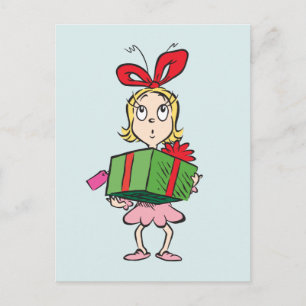 Dr Seuss Cindy-Lou Vem - Holding Present Vykort
