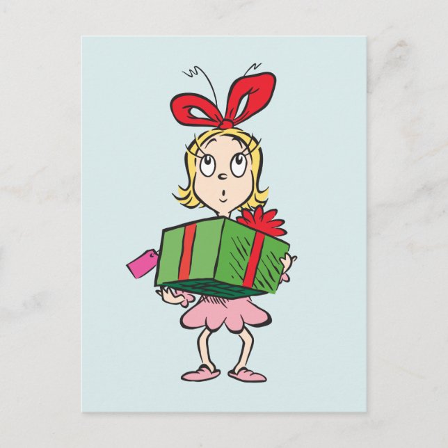 Dr Seuss | Cindy-Lou Vem - Holding Present Vykort (Framsida)