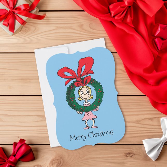 Dr. Seuss | Cindy-Lou Who - Krans Julkort (Card on floor)