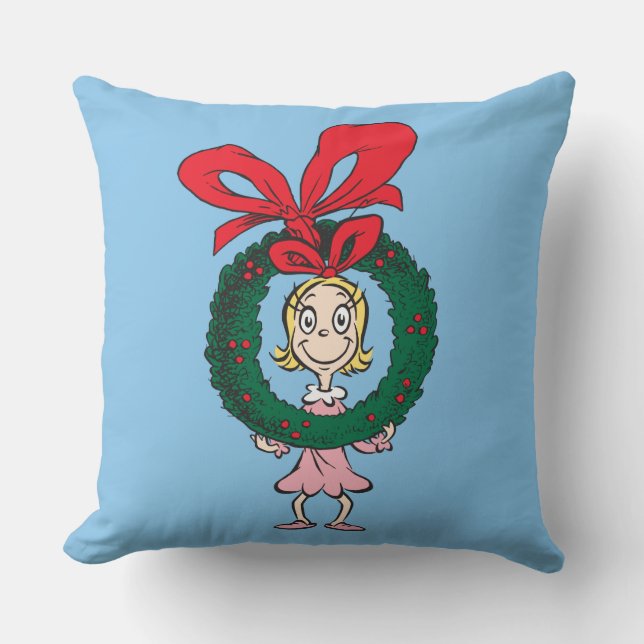Dr. Seuss | Cindy-Lou Who - Krans Kudde (Framsida)