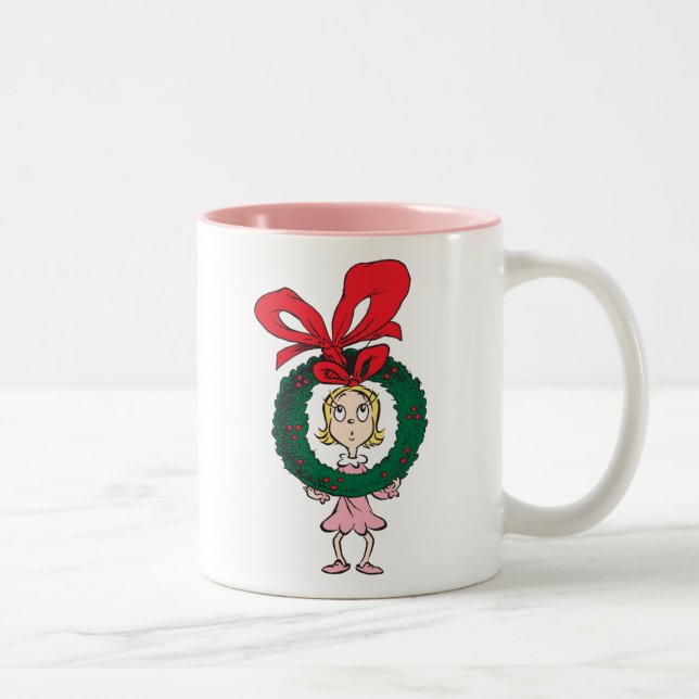 Dr. Seuss | Cindy-Lou Who - Krans Två-Tonad Mugg (Höger)