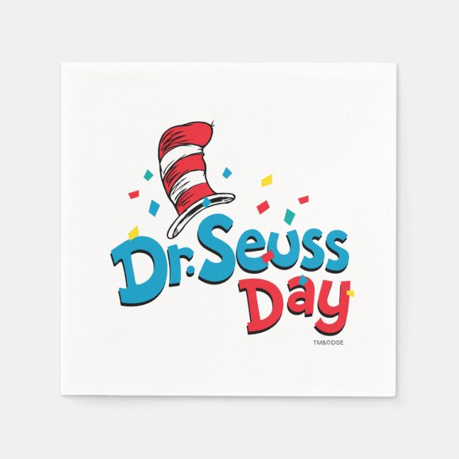 Dr Seuss Day | Konfetti Pappersservett (Framsidan)