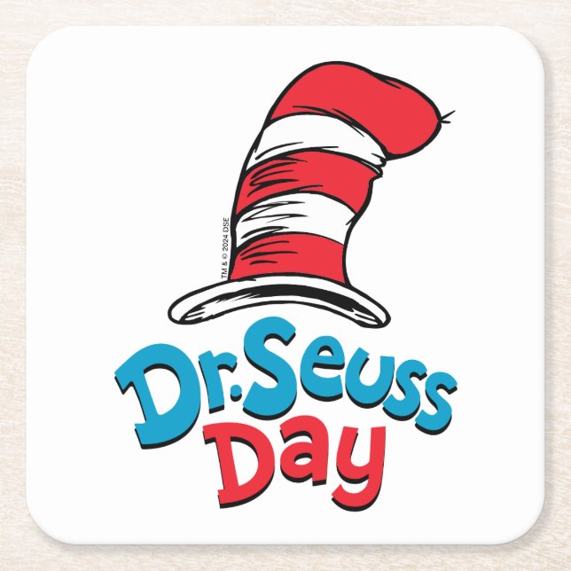 Dr Seuss Day Underlägg Papper Kvadrat (Framsidan)