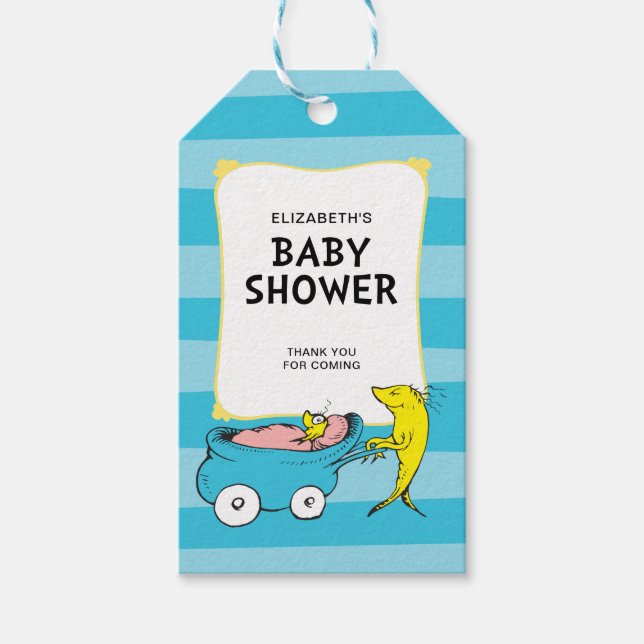 Dr Seuss | En fisk - Barnskötare Presentetikett (Framsidan)