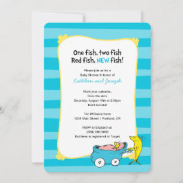 Dr. Seuss | En fisk - Pojk Bebis Dopp Inbjudan