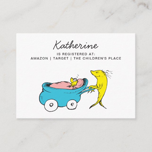 Dr Seuss | En fisk - Register över babybabybarn Tilläggskort (Framsida)