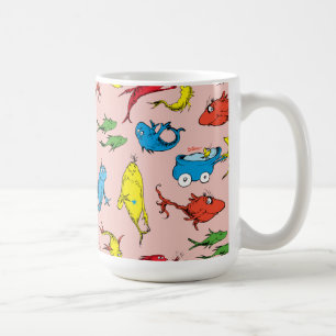 Dr. Seuss En fisk två fiskar mönster Kaffemugg