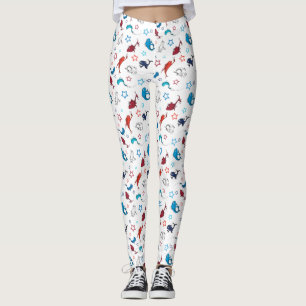Dr. Seuss En fisk två fiskar stjärnmönster Leggings