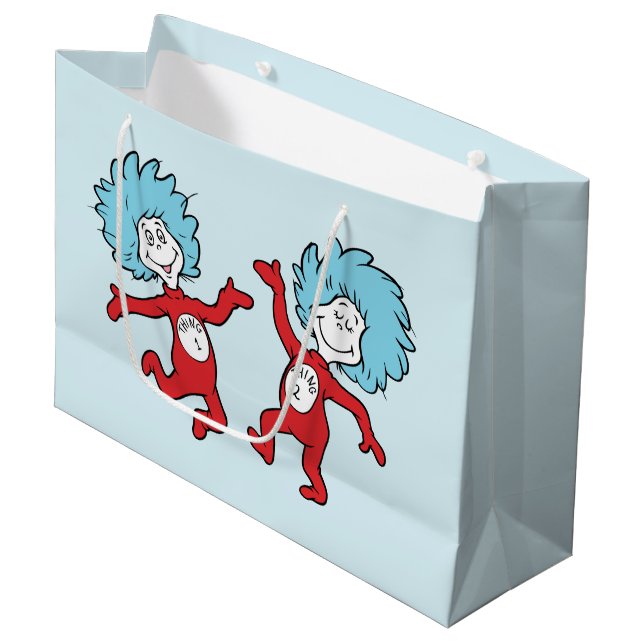 Dr. Seuss Figuren Thing 1 och Thing 2 (Framsidan Vinklad)