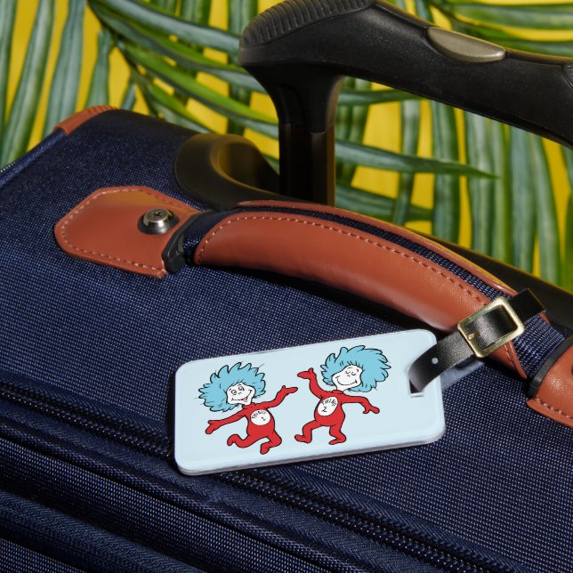 Dr. Seuss Figuren Thing 1 och Thing 2 Bagagebricka (Framsida Insitu 3)