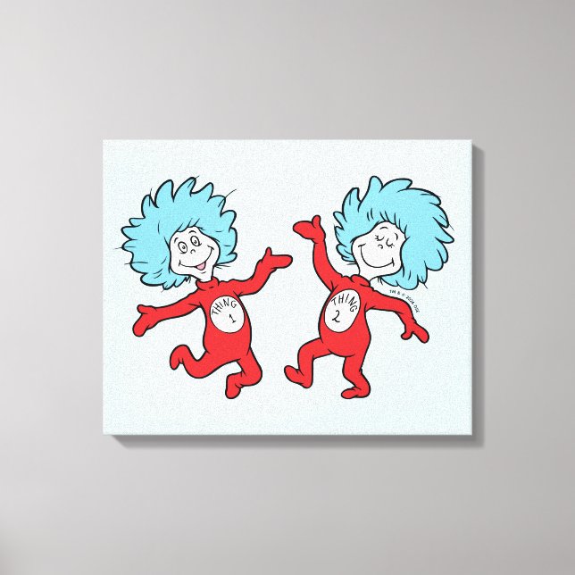 Dr. Seuss Figuren Thing 1 och Thing 2 Canvastryck (Framsida)