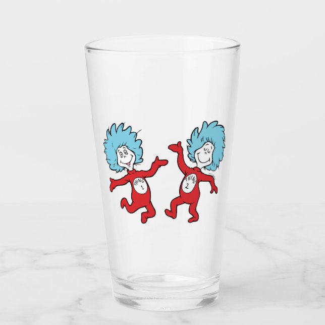 Dr. Seuss Figuren Thing 1 och Thing 2 Glaskopp (Framsida)