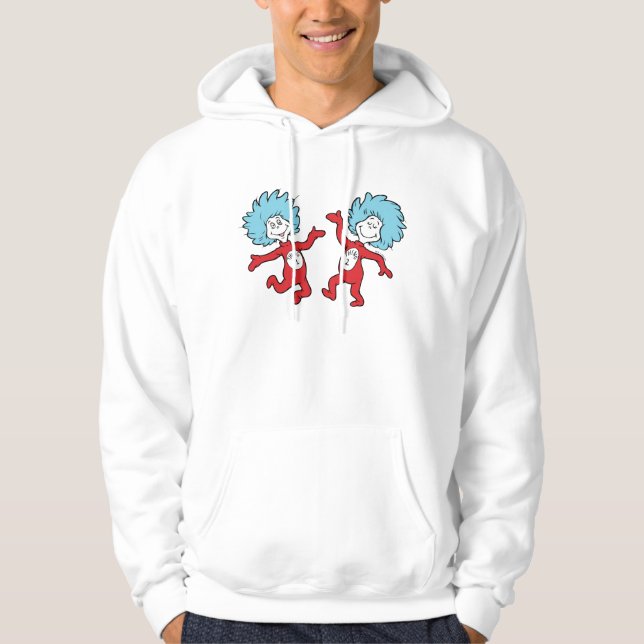 Dr. Seuss Figuren Thing 1 och Thing 2 Hoodie (Framsida)