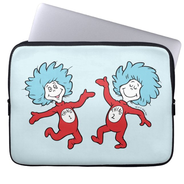 Dr. Seuss Figuren Thing 1 och Thing 2 Laptop Fodral (Framsidan)