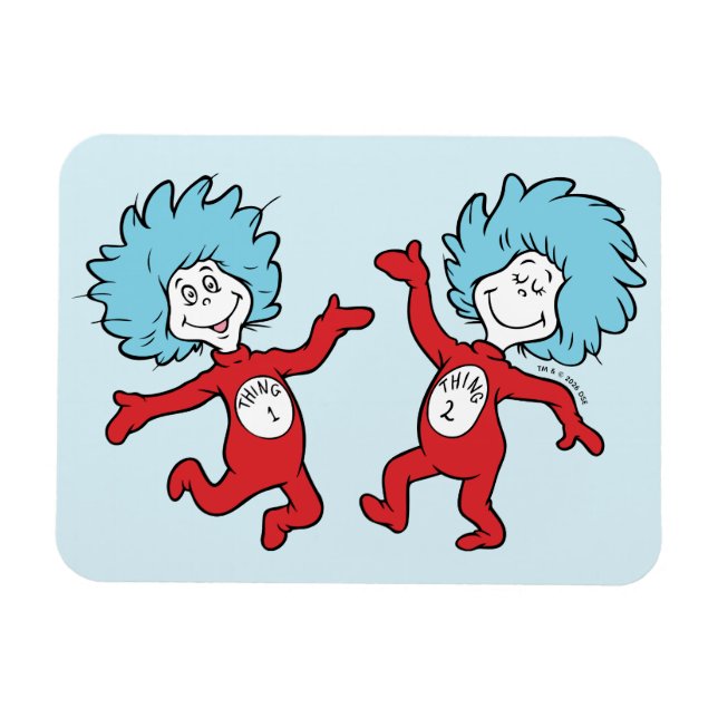 Dr. Seuss Figuren Thing 1 och Thing 2 Magnet (Horisontell)
