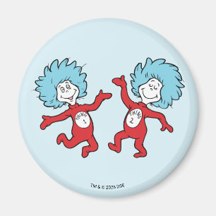 Dr. Seuss Figuren Thing 1 och Thing 2 Magnet