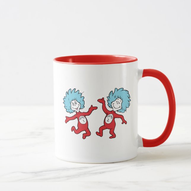 Dr. Seuss Figuren Thing 1 och Thing 2 Mugg (Höger)