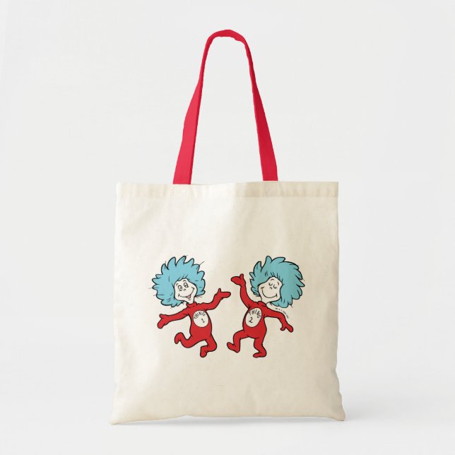Dr. Seuss Figuren Thing 1 och Thing 2 Tygkasse (Framsidan)