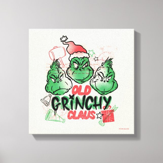 Dr Seuss | Gamla Grinch Claus Canvastryck (Framsida)