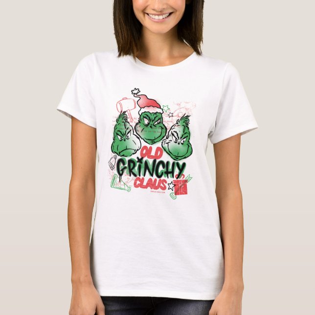 Dr Seuss | Gamla Grinch Claus T Shirt (Framsida)