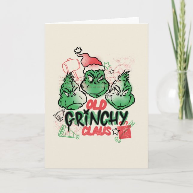 Dr. Seuss | Gamla Grinch Tomte Kort (Framsida)