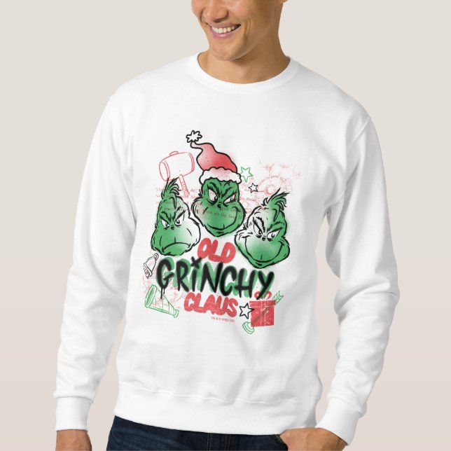 Dr. Seuss | Gamle Grinch Tomte Lång Ärmad Tröja (Framsida)