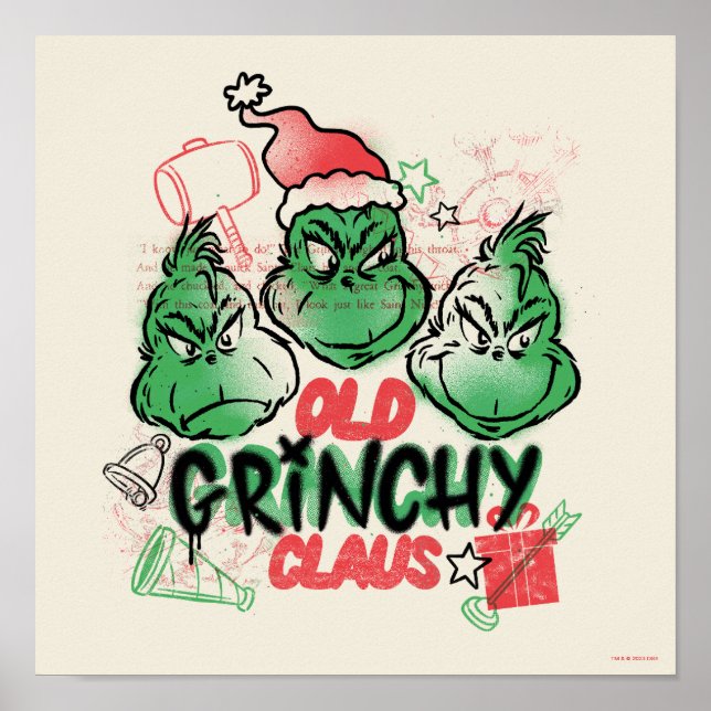 Dr. Seuss | Gamle Grinch Tomte Poster (Framsidan)