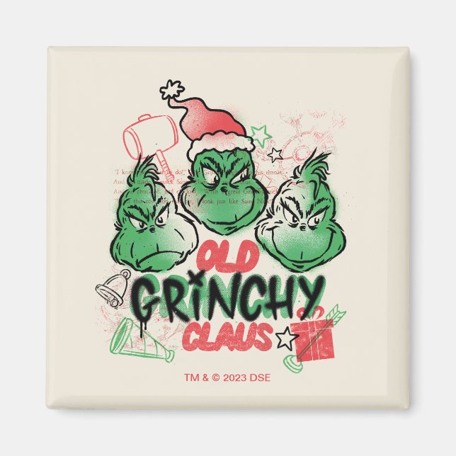 Dr. Seuss | Gamle Grinch Tomten Magnet (Framsidan)