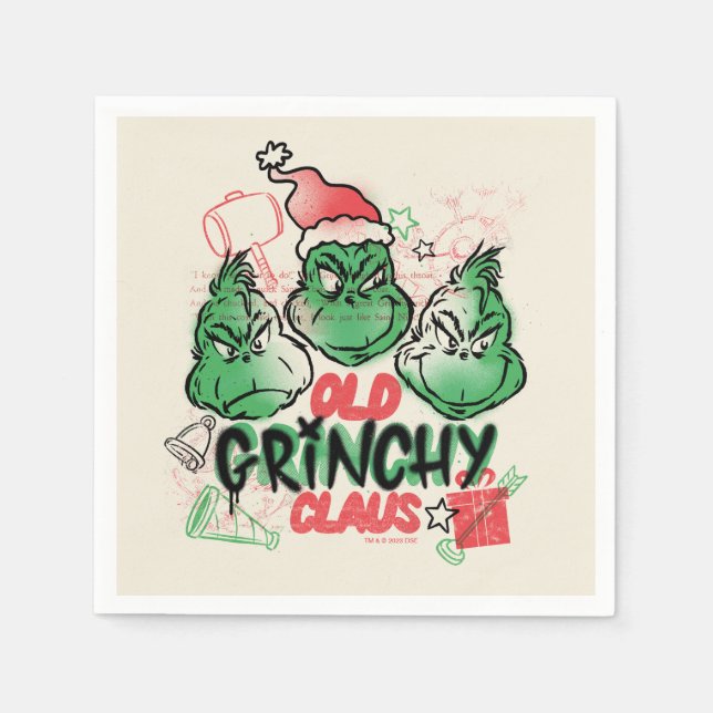 Dr. Seuss | Gamle Grinch Tomten Pappersservett (Framsidan)