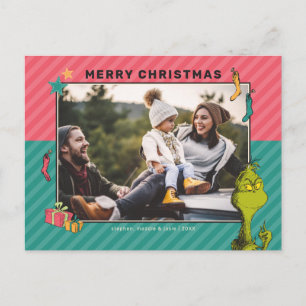 Dr. Seuss Gammal familjefoto på Grinch Helg Vykort