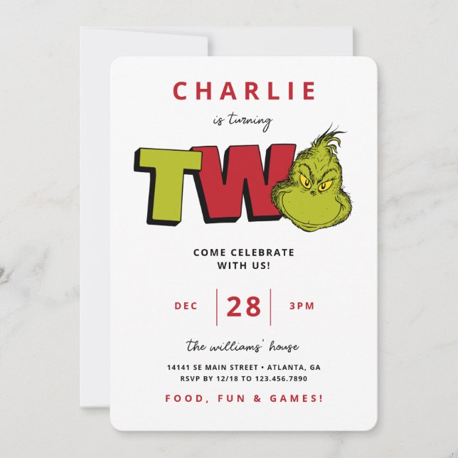 Dr Seuss | Grinch 2nd Birthday (Framsida)