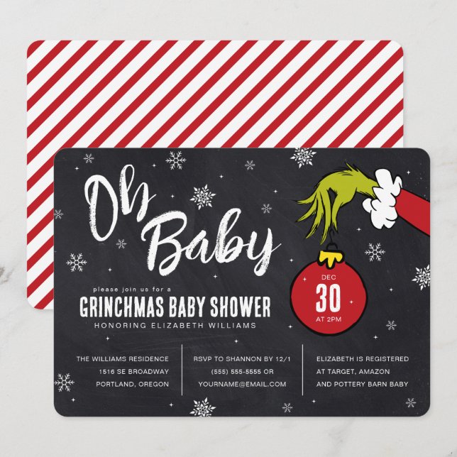 Dr. Seuss | Grinch-barnbabyfest (Fram/baksida)