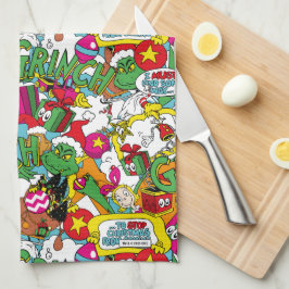 Dr Seuss | Grinch Colorful Mönster Kökshandduk