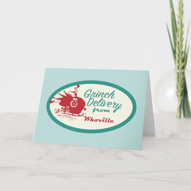 Dr Seuss | Grinch Delivery från WHO-ville Helgkort (Framsida)