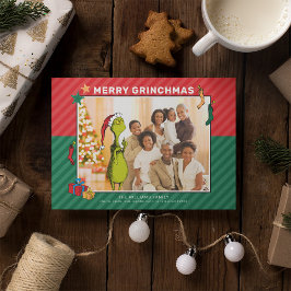 Dr Seuss | Grinch Family Photo Helgdag Card Inbjudningar
