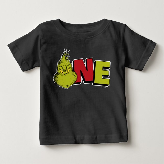 Dr Seuss | Grinch First Birthday - One T Shirt (Framsida)