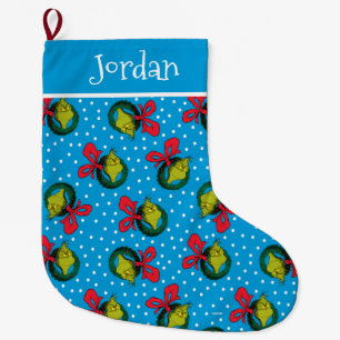 Dr Seuss Grinch God jul Mönster Stor Julstrumpa