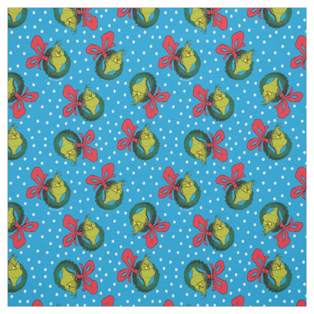 Dr Seuss | Grinch | God jul Mönster Tyg (Provkarta)