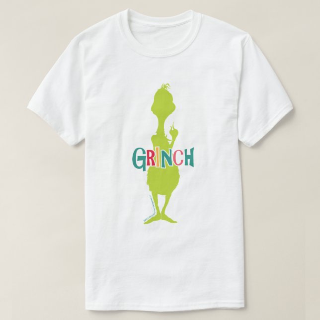 Dr Seuss | Grinch - Grönt Silhouette T Shirt (Design framsida)
