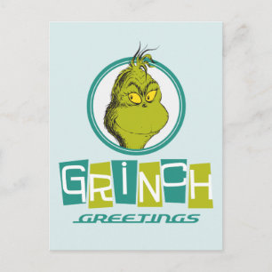 Dr Seuss Grinch Hälsning Vykort