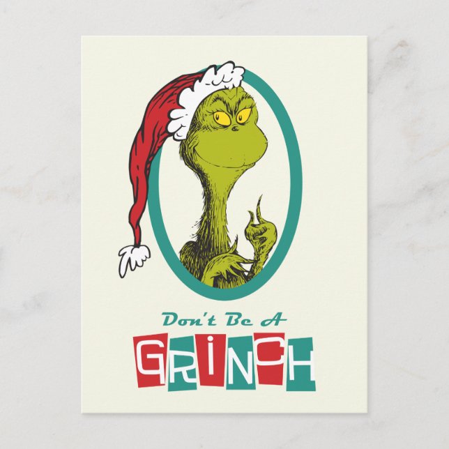 Dr Seuss | Grinch Helg Vykort (Framsida)