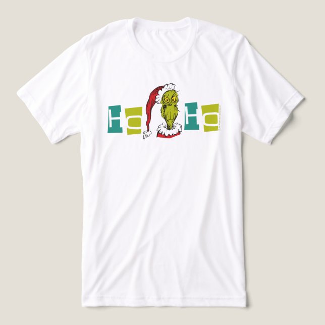 Dr Seuss | Grinch - Ho Ho Ho Tee Shirt (Design Framsida)