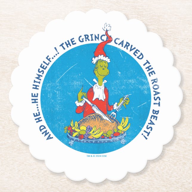 Dr. Seuss | Grinch | Julrostbest Underlägg Papper (Framsida)