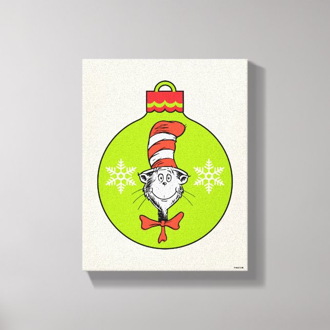 Dr Seuss | Grinch | Katt i Hat Ornament Canvastryck (Framsida)