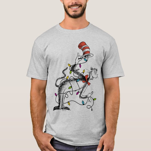 Dr Seuss | Grinch | Katt i hektar T-shirt (Framsida)